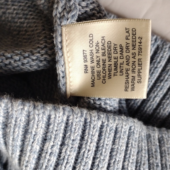 St Johns Bay Sweater Men Medium Light Blue Crewneck Casual Office Career School - Picture 7 of 8